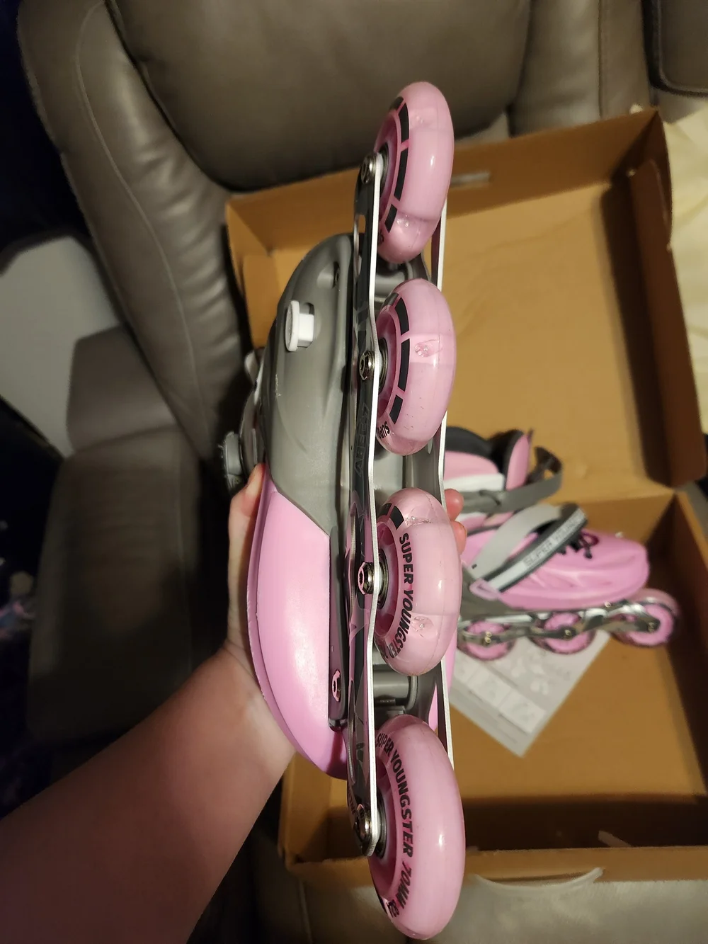 Adjustable Kids Inline Roller Skates with Secure Straps- WILL SHIP IN THIS BOX